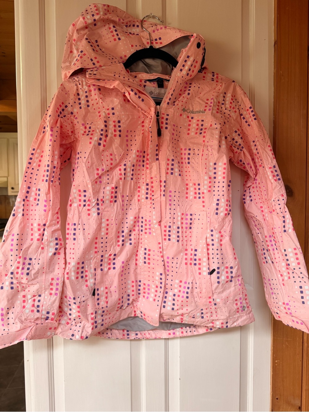 Columbia Pink Patterned Waterproof Jacket